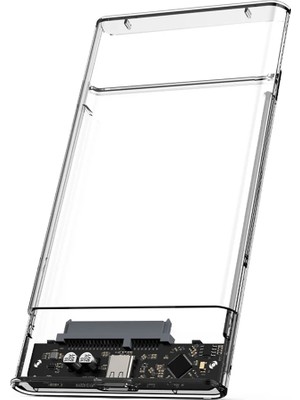 JEYI XRAY-9201 2.5" Şeffaf SATA 3.0 HDD/SSD to USB 3.1 Harici Disk Kutusu (6TB,UASP, TRIM Destekli)