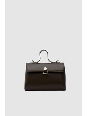 Shule Bags Alexa Midi Çapraz Çanta Kahve