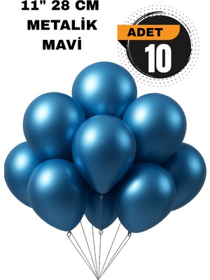 Festilo Metalik Balon 11 Inc 28 cm 10 Adet Parti Doğum Günü Kutlama Süsleri