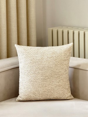 Aysa Home Decor Lunea Boucle Bej Tekli Kırlent Kılıfı
