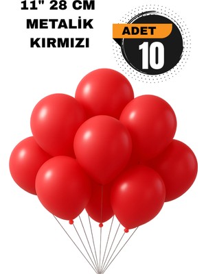 Festilo Metalik Balon 11 Inc 28 cm 10 Adet Parti Doğum Günü Kutlama Süsleri