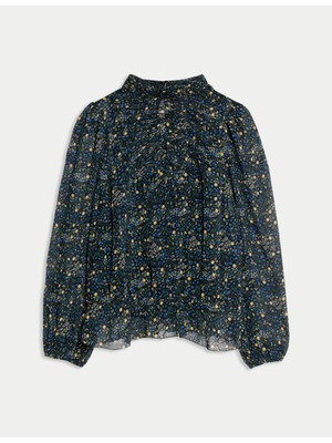 Marks & Spencer Çiçek Desenli Uzun Kollu Bluz