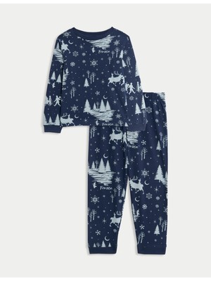 Marks & Spencer Saf Pamuklu Disney Frozen Pijama Takımı (2-8 Yaş)