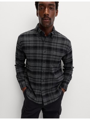 Marks & Spencer Pure Cotton Kareli Flanel Gömlek