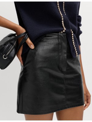 Marks & Spencer Suni Deri Mini Etek