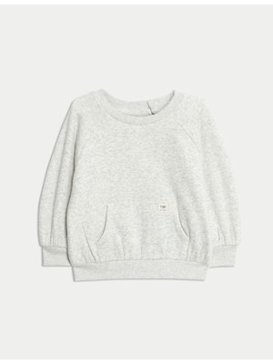 Marks & Spencer Pamuk Karışımlı Sweatshirt (0–3 Yaş)