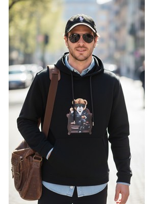 Buratti  Pamuklu Regular Fit  Baskılı Kanguru Cepli Kapüşonlu Sweat Erkek Sweat 6141005B