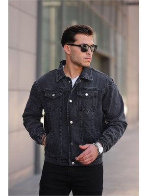 Comstar Çıtçıtlı Oversize Kot Ceket