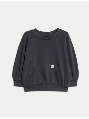 Marks & Spencer Pamuk Karışımlı Sweatshirt (0–3 Yaş)