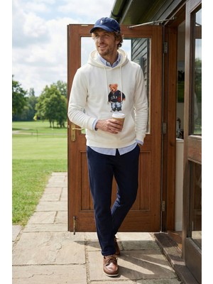 Buratti Baskılı Pamuklu Kapüşonlu Yaka Kanguru Cepli Sweat Erkek Sweat 6141003B