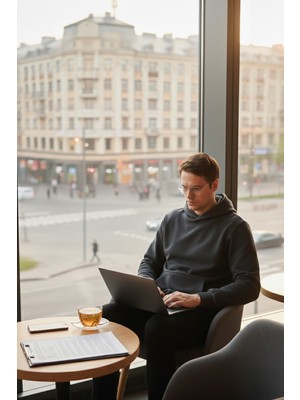 Buratti Regular Fit Kapüşonlu Kanguru Cepli Içi Tüylü Yumuşak Şardonlu Sweat Erkek Sweat 5905281