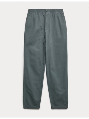 Marks & Spencer Pure Cotton Herringbone Pantolon
