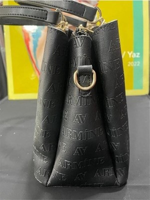 Armine Omuz Askılı Bayan Omuz & El Çanta 206 Siyah Lazer