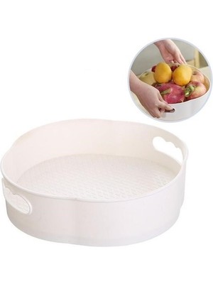 Lowell Home Buffer® 360 Derece Dönebilen Mekanizmalı Yuvarlak Tepsi Formlu Sunum ve Servis Organizer Tablası