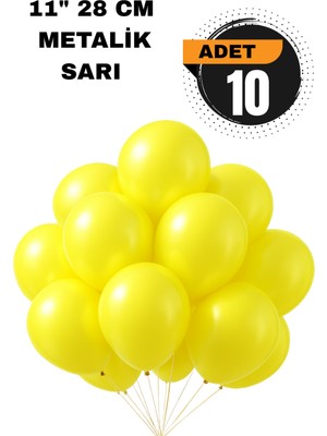 Festilo Metalik Balon 11 Inc 28 cm 10 Adet Parti Doğum Günü Kutlama Süsleri