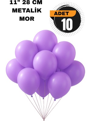 Festilo Metalik Balon 11 Inc 28 cm 10 Adet Parti Doğum Günü Kutlama Süsleri