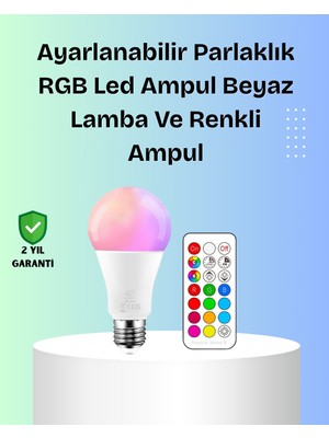 TeknoKapsül Rgbw Teknolojili Akıllı LED Ampul Zamanlayıcılı - TK0027-5U9W93