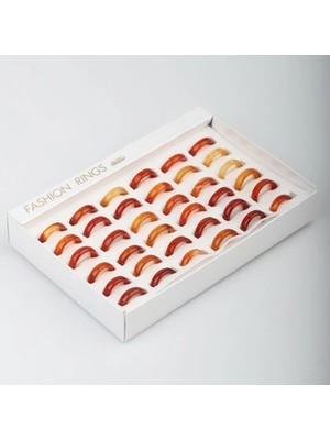 Begün Kırmızı Akik Yüzük (10 Adet)...hac-Umre Hediyelik Akik Yüzük...karışık Ebat Akik Yüzük...