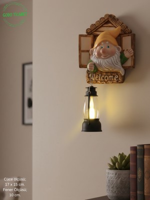 Fenerli Welcome Cücesi Dekoratif Kapı ve Duvar Süsü Farklı Renklerde