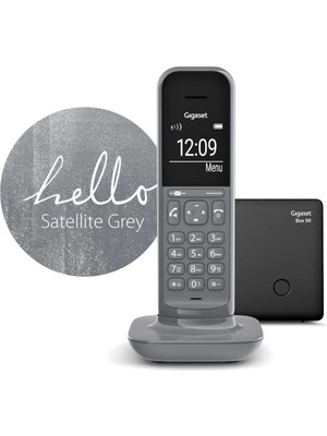 Gigaset Gıgaset CL390, Dect Telefon, Gri, 12 Saat Konuşma, 180 Saat Bekleme, 150 Kişilik Rehber
