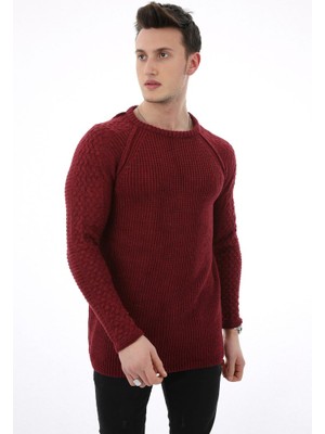 Moresun Düz Sıfır Yaka Kalın Kışlık Erkek Günlük Triko Kazak