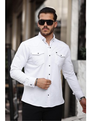 Comstar Çıtçıtlı Çift Cep Kışlık Gömlek