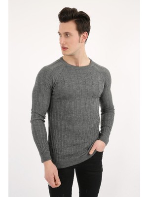 Moresun Erkek Kabartma Desenli Günlük Triko Kazak