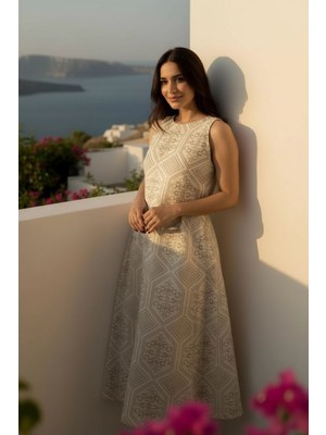 Strength Wear Bej Kahverengi Desenli Etekli Takım