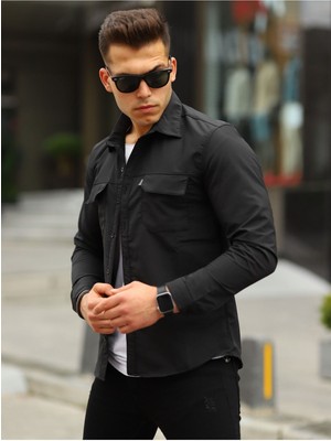 Comstar Erkek Paraşüt Kumaş Rahat Kalıp Gömlek