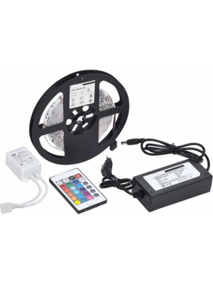 Ayder Timya 5 MT 3 Cipli Rgb Şerit Led Silikonlu Adaptör Uzaktan Kumanda Tak Çalıştır TG/Tmya1395 210990