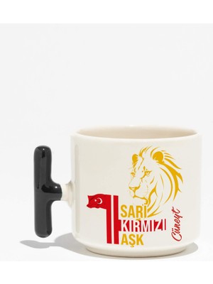 Birhatıra Sarı Kırmızı Aşk T Kupa (Isimli)