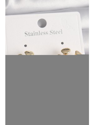 Skygo Pirinç Gold Renk Petek Model Kadın Küpe - TJ-BKP10070