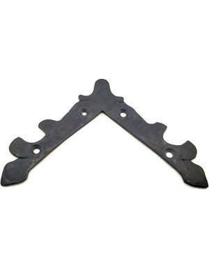 Fırsatkolik Antika Tarz Dekoratif Pirinç Lale Köşe Gönye - Üst, 133X133 Mm, Oksit