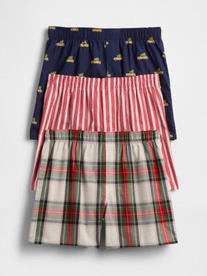 Gap Erkek Koyu Kırmızı 3'lü Boxer Seti