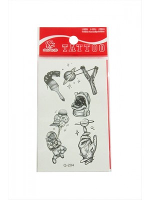 Marsilyan Astronot Tattoo Dövme Sticker