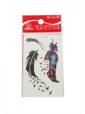 Marsilyan Kuş Tüy Tattoo Dövme Sticker