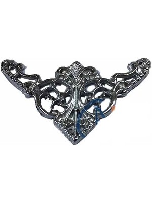 Fırsatkolik Dekoratif Köşe Süsü, Köşelik - Küçük, 19X34MM, Nikel, 100 Adet