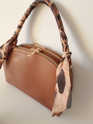 Gachi Suni Deri Çift Göz Askı Detaylı Lüx Kadın Çanta