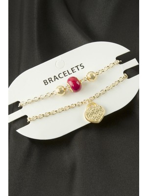 Starseven 2 Adet Kalp Zincir Bileklik