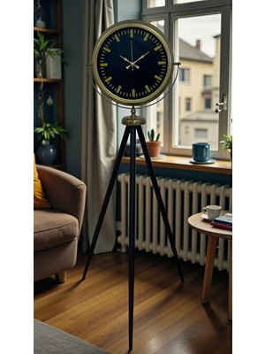 Nostalji Şık Tasarım Tripod Ayaklı Saat