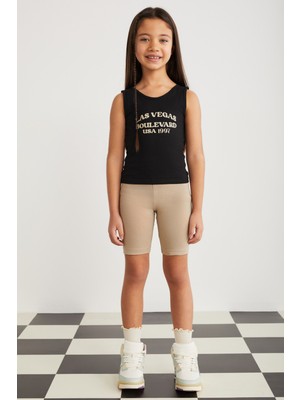 Grimelange HETTYGRM24030 O Yaka Slim Fit Kolsuz Baskılı Siyah Set