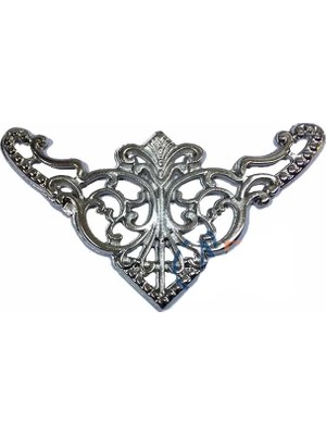 Fırsatkolik Dekoratif Köşe Süsü, Köşelik - Büyük, 31X55MM, Nikel, 100 Adet