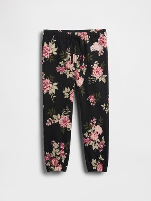 Gap Kız Bebek Siyah Relaxed Logo Pull-On Jogger Eşofman Altı