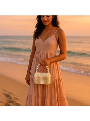 Ravinity Özel Tasarım Eşsiz Inci Boncuk Çanta Abiye