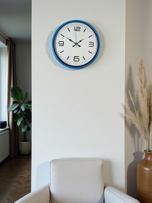 Ototechparca Zentime 36 cm Mavi Dekoratid Duvar Saati