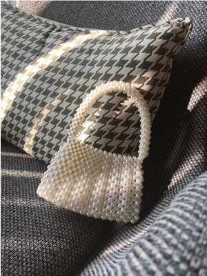 Ravinity Ağzı Büzgülü Inci Boncuk Çanta Şık Abiye Çanta