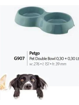 Gondol 3 Adet Petgo Pet Mama Kabı 2 Li 0.30 L