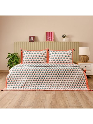 Matmel Soft Franky Çift Kişilik Yatak Örtüsü Seti - Somon