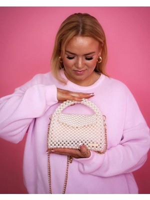Ravinity Takılabilir Zincir Askılı Inci Boncuk Çanta
