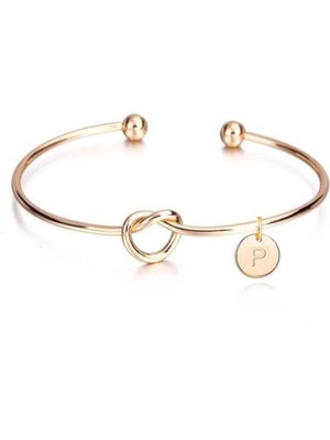 Canka Aşk Düğümü Harf Gümüş Kelepçe